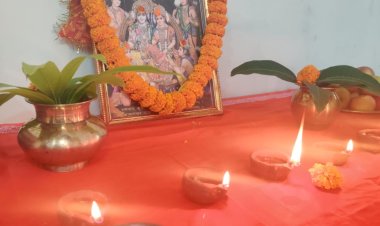 भारतीय जनता मोर्चा ने दीप प्रज्ज्वलित कर मनाया जश्न