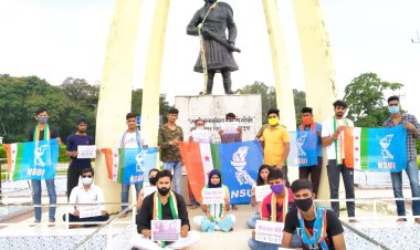 एनएसयूआई ने की छात्र सत्याग्रह की शुरुआत