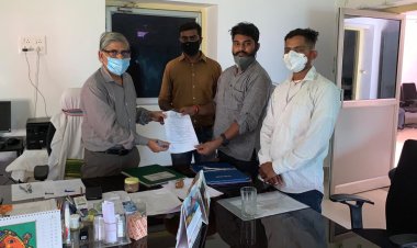 प्रदेश एनएसयूआई का प्रतिनिधिमंडल मिला बीएयू के डीन से