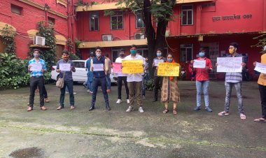 अभाविप रांची महानगर ने दिया सांकेतिक धरना