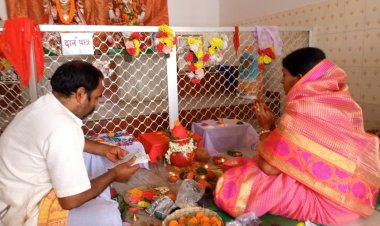 गणेश चतुर्थी पर श्रीगणेश-लक्ष्मी मंदिर में की गई पूजा-अर्चना