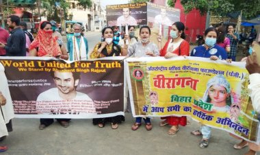 नारी शक्ति वीरांगना और अन्तर्राष्ट्रीय क्षत्रिय वीरांगना फाउंडेशन ने संजय राउत और रिया का किया विरोध