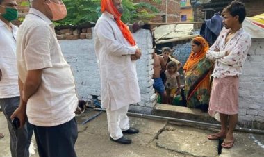 विधायक ने पीड़ित परिवार से मिलकर मुआवजा का दिये संताबना