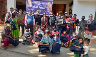 श्रीकृष्ण प्रणामी ट्रस्ट ने निर्धन व लाचार वृद्ध महिला-पुरुषों के बीच किया कम्बल वितरित