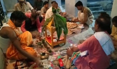 कोविड को ध्यान में रखते हुए सादा तरीके से कानू समाज मंदिर में वार्षिक पूजा सम्पन्न