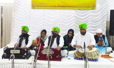 गुरुद्वारा श्रीगुरूनानक सत्संग सभा में शुक्राने का दीवान सजाया गया