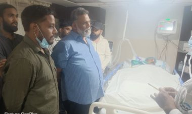पत्रकार सुनील सौरभ का हाल जानने पारस अस्पताल पहुंचे पप्पू यादव