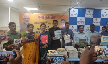 पारस अस्पताल ने नमो बुक बैंक को 2500 पुस्तकें प्रदान की गई