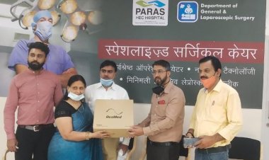 समाजसेवी डाॅली सिंह ने पारस एचईसी अस्पताल को डोनेट किया वेंटिलेटर