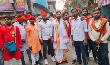 राष्ट्रीय सनातन योद्धा संघ के द्वारा मर्यादा पुरुषोत्तम भगवान श्री रामचंद्र जी के जन्मोत्सव पर 51 किलो लड्डू का भोग लगाकर प्रसाद वितरण किया गया:- सचिन‌ राज