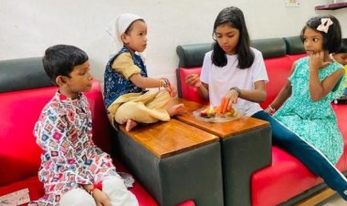 रक्षाबंधन पर भाइयों ने लिया रक्षा का संकल्प