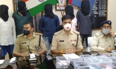 लूट और हत्या के इरादे से राजधानी में आए पाँच शातिर अपराधी गिरफ़्तार ।