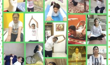 अंतरराष्ट्रीय योग दिवस के अवसर पर माहेश्वरी महिला समिति ने दिया योग का प्रशिक्षण