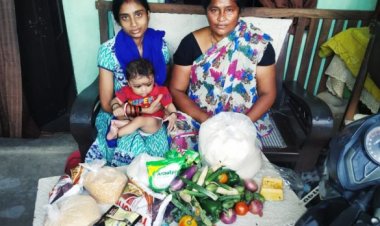 श्रीरामकृष्ण सेवा संघ ने गरीब परिवारों को बांटे खाद्य सामग्री