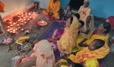 अखिल विश्व गायत्री परिवार का दीप दान व शान्ति पाठ आयोजित