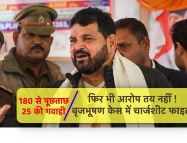 180 से पूछताछ, 25 की गवाही, फिर भी आरोप तय नहीं: बृजभूषण केस में चार्जशीट फाइल
