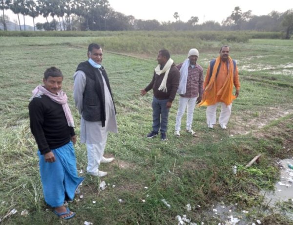 ओला वृष्टि होने से किसानों का फसल बर्बाद, उचित मुआवजा का मांग
