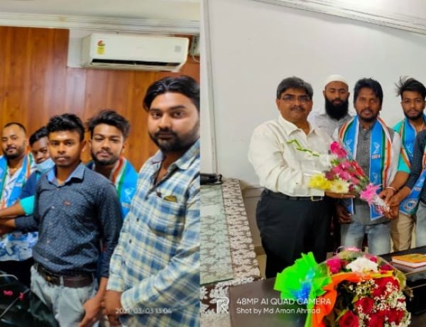 एनएसयूआई की ओर से नवनियुक्त प्रभारी कुलपति डॉ. कामिनी कुमार और परीक्षा नियंत्रक डॉ आशीष झा का किया गया स्वागत