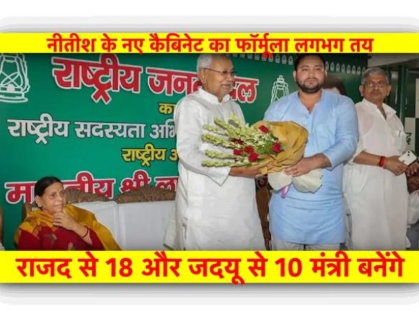 नीतीश के नए कैबिनेट का फॉर्मूला लगभग तय, संभावित मंत्रियों की सूची यहां देखें