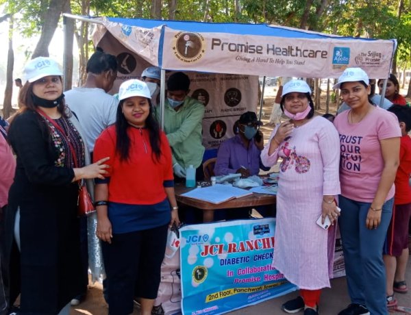 जेसीआई रांची उड़ान का स्वास्थ्य जांच शिविर आयोजित