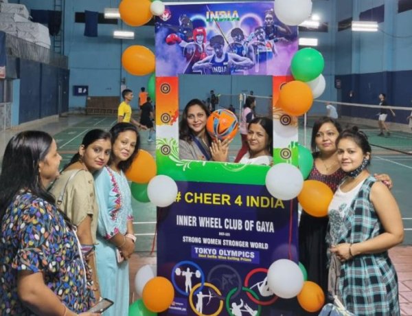 ओलंपिक खिलाड़ियों के लिए इनरव्हील क्लब ने बनाया सेल्फी प्वाइंट