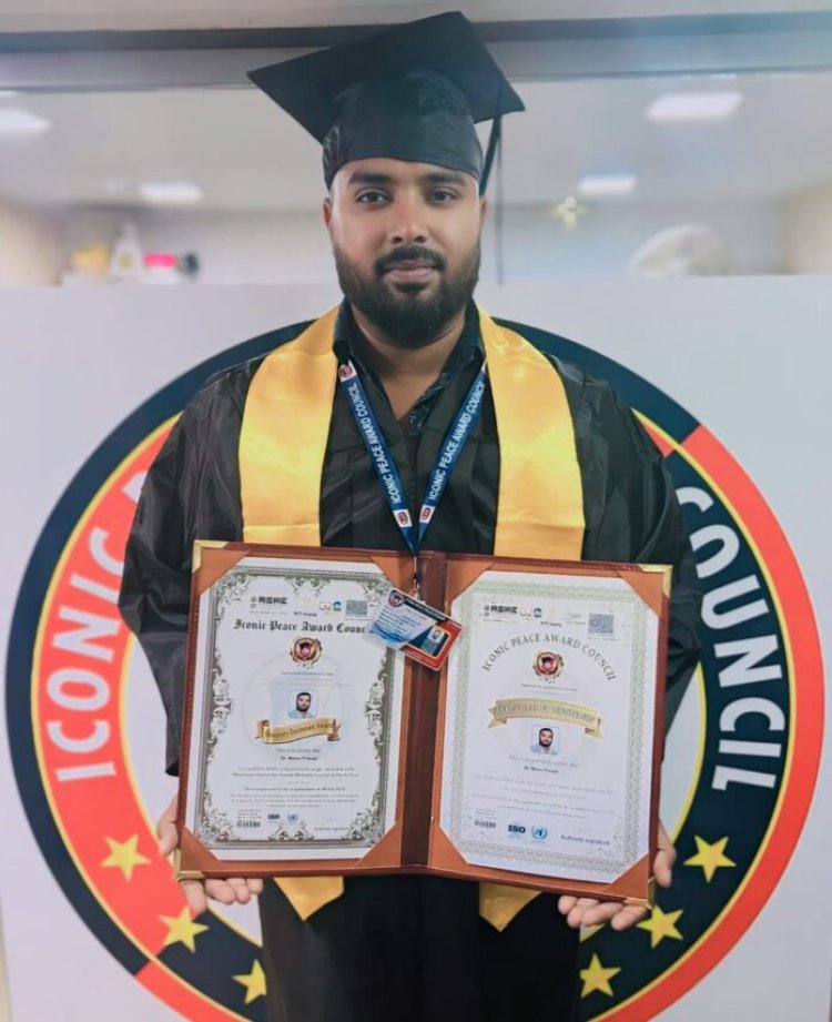 मेहुल प्रसाद हुए डॉक्टरेट की मानद उपाधि से सम्मानित