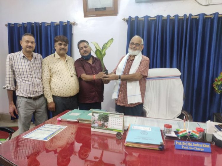 मिर्जा गालिब कॉलेज के नवनियुक्त प्राचार्य का भव्य स्वागत किया गया:- राधेकांत शर्मा