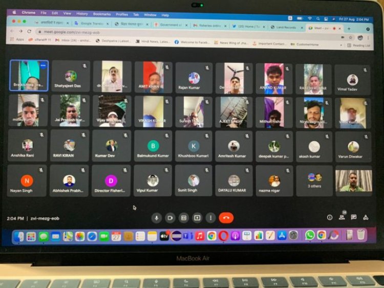 प्रदेश की नीली क्रांति में सहयोगी बन रहे मत्स्य पालकों को दिया गया ऑनलाइन प्रशिक्षण।