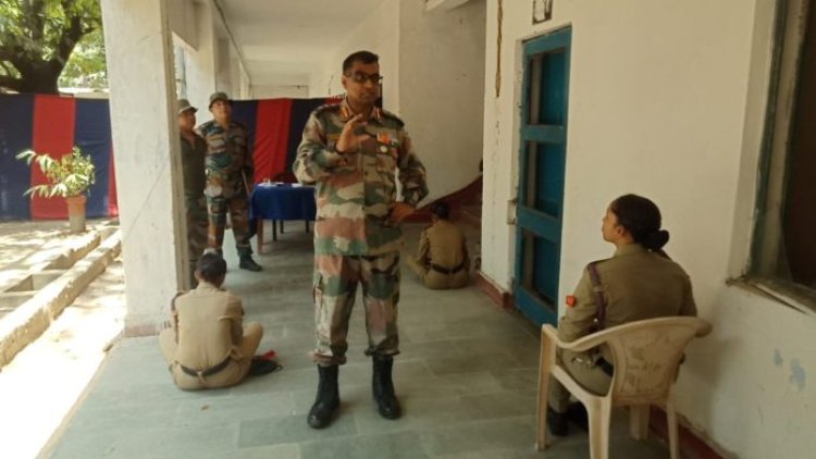 कमांडिंग ऑफिसर ने थल सैनिक कैंप में कैडेटों को हेल्थ एंड हाइजिन की दी जानकारी