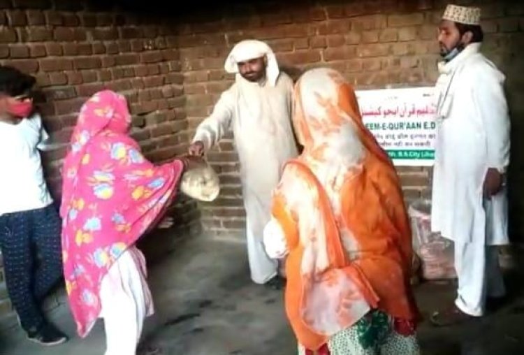 पैगाम तालीम क़ुरआन एजुकेशनल ट्रस्ट ने जरूरतमंदों को दी खाद्य सामग्री