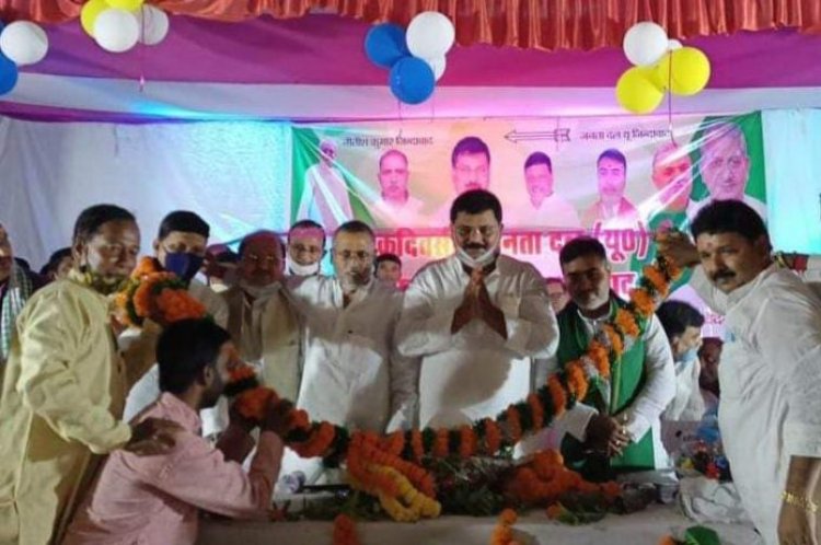 जदयू प्रदेश अध्यक्ष का व्यवसायिक प्रकोष्ठ जिलाध्यक्ष प्रकाश राम पटवा ने किया भव्य स्वागत