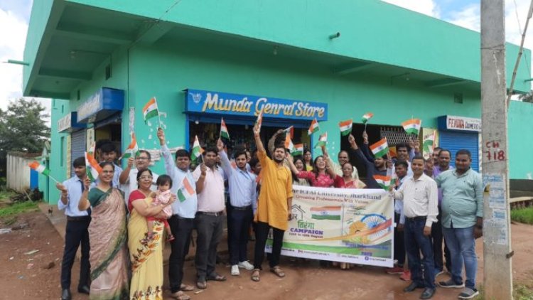 इक्फ़ाई विश्वविद्यालय के छात्रों, शिक्षकों ने हर घर तिरंगा अभियान के एक भाग के रूप में तिरंगा यात्रा निकाली