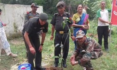 6 बटालियन एनसीसी एवं भारत विकास परिषद सूर्योदय शाखा ने संयुक्त रूप से किया पौधारोपण
