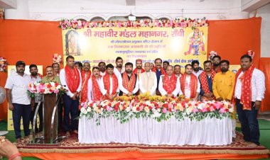 श्री संकट मोचन हनुमान मंदिर में वातानुकूलित सभागार का शिलान्यास