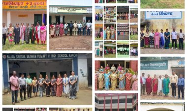 माध्यमिक विद्यालय के शिक्षकों ने काला बिल्ला लगाकर किया कार्य 