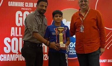 ऑल इंडिया स्क्वैश चैंपियनशिप में विजेता बने रांची के देवांश अग्रवाल 