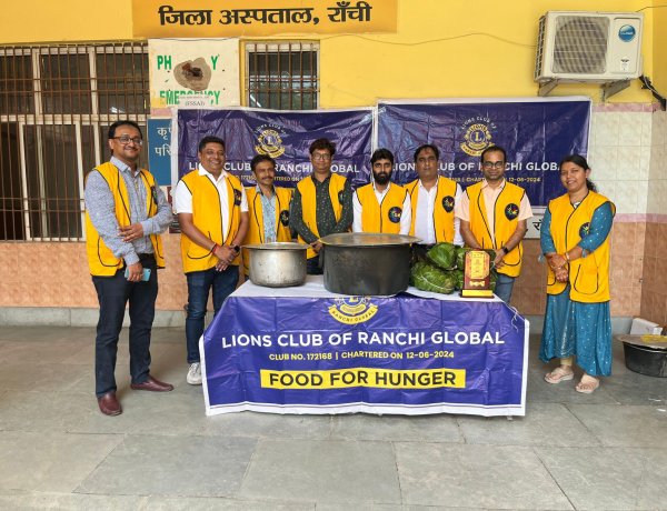 लायंस क्लब ऑफ रांची ग्लोबल ने किया भोजन वितरण