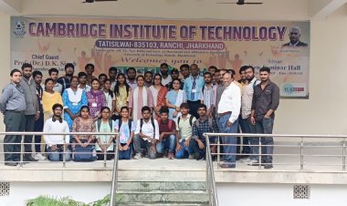 सीयूजे के विद्यार्थियों का कैंब्रिज इंस्टिट्यूट ऑफ़ टेक्नोलॉजी में एक दिवसीय प्रशिक्षण संपन्न