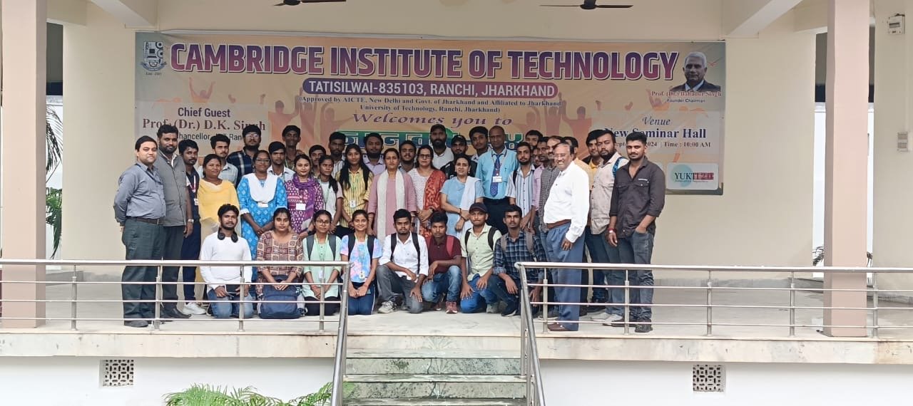 सीयूजे के विद्यार्थियों का कैंब्रिज इंस्टिट्यूट ऑफ़ टेक्नोलॉजी में एक दिवसीय प्रशिक्षण संपन्न