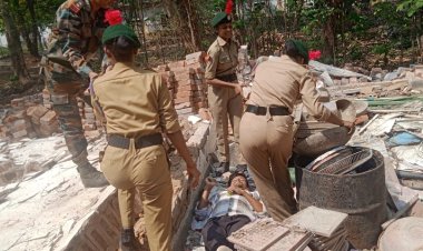 एनसीसी कैडेटों को कराया गया मॉक ड्रिल