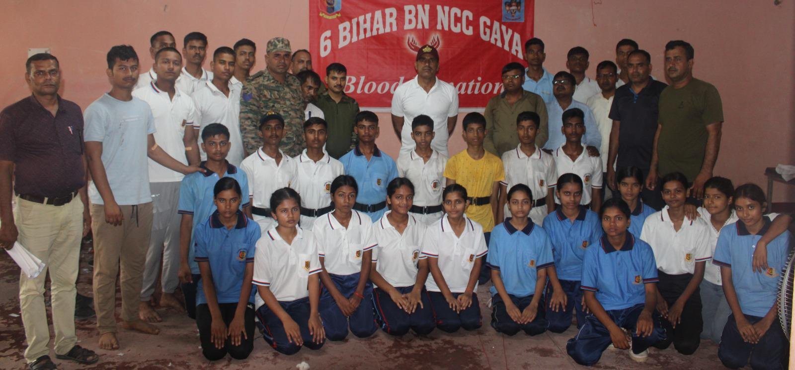 विश्व रक्तदान दिवस:6 बिहार बटालियन एनसीसी कैडेटों ने किया रक्तदान