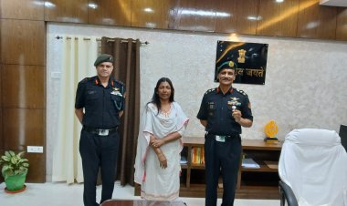 एनसीसी ग्रुप कमांडर ने  कमिश्नर से की मुलाकात