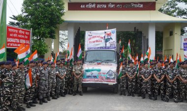 44वीं वाहिनी एसएसबी द्वारा हर घर तिरंगा अभियान के तहत निकाली गई पैदल तिरंगा यात्रा