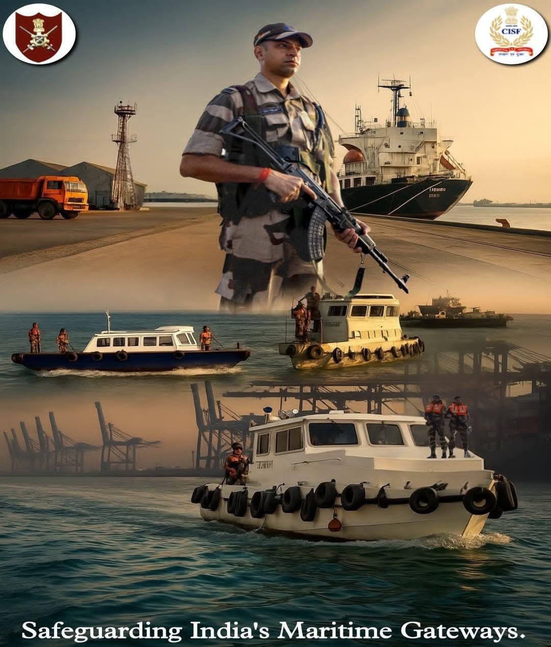 सीआईएसएफ ने भारत के हाईब्रिड बंदरगाह सुरक्षा मॉडल को निर्मित करने की शुरुआत की: पात्रता आधार पर निजी सुरक्षा कर्मियों के लिए प्रशिक्षण आरंभ
