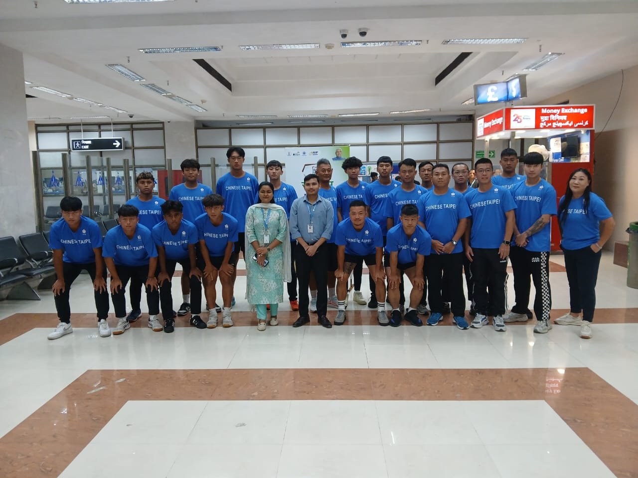 मेंस हॉकी हीरो एशिया कप 2025 हेतु चाइनीज ताइपे टीम का गया एयरपोर्ट पर स्वागत