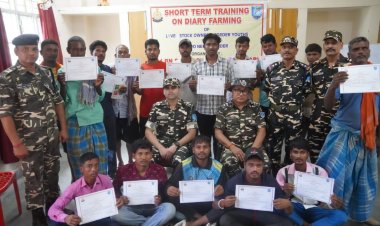 44वीं सशस्त्र सीमा बल ने कराया 6 दिवसीय डेयरी फार्मिंग प्रशिक्षण का समापन